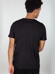 Alpha Industries Rainbow Reflective Print Basic 100% Cotton Black T-Shirt - Image 2 of 8