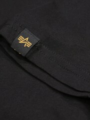 Alpha Industries Rainbow Reflective Print Basic 100% Cotton Black T-Shirt - Image 8 of 8