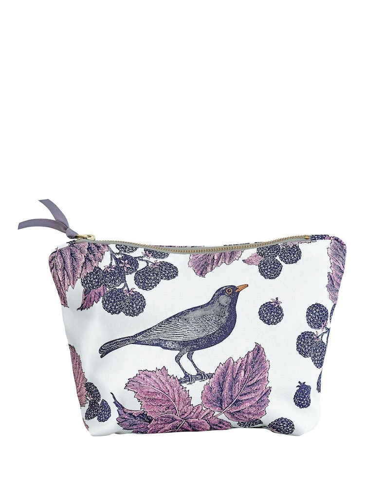 Thornback & Peel Cream Blackbird & Bramble Large 100% Cotton Cosmetic Bag - Image 2 of 2