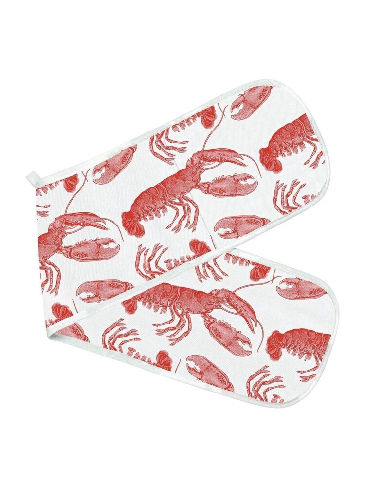 Thornback & Peel Cream Lobster 100% Cotton Double Oven Glove - Image 2 of 2