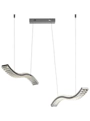 Searchlight Chrome Sally Glass Wave Ceiling Light - Image 2 of 4