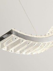 Searchlight Chrome Sally Glass Wave Ceiling Light - Image 4 of 4