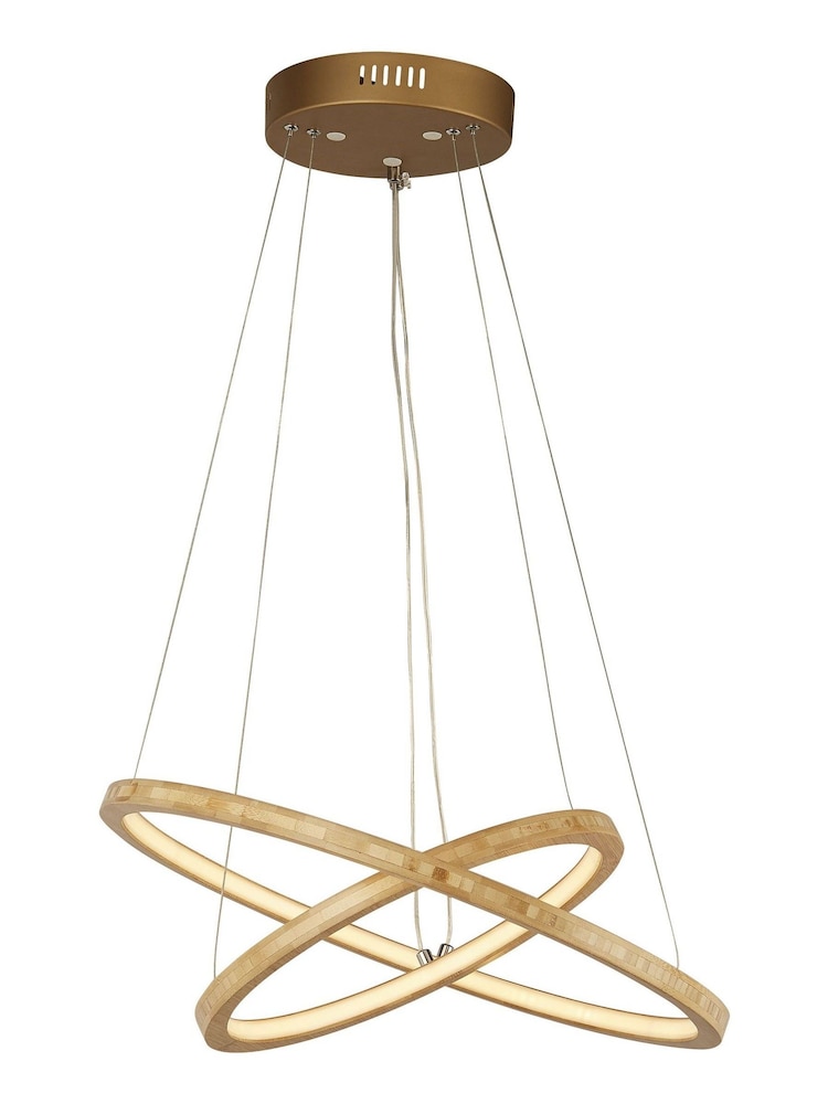 Searchlight Natural Melia Wooden Ceiling Light - Image 2 of 4