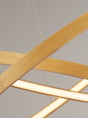 Searchlight Natural Melia Wooden Ceiling Light - Image 4 of 4