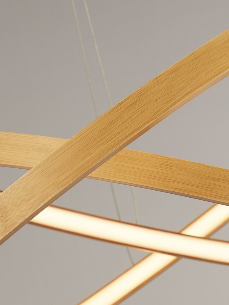 Searchlight Natural Melia Wooden Ceiling Light - Image 4 of 4
