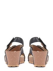 Bellissimo Black Wide Fit Wedge Sandals - Image 3 of 5