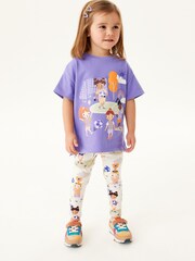 Football Violet/Blanc - Ensemble T-shirt oversize et jambières (3mths-7yrs) - Image 1 de 6