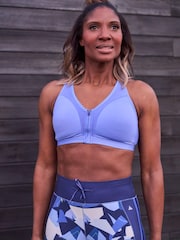 Blue Next Active Sports High Impact Zip Front Bra - Image 1 of 2