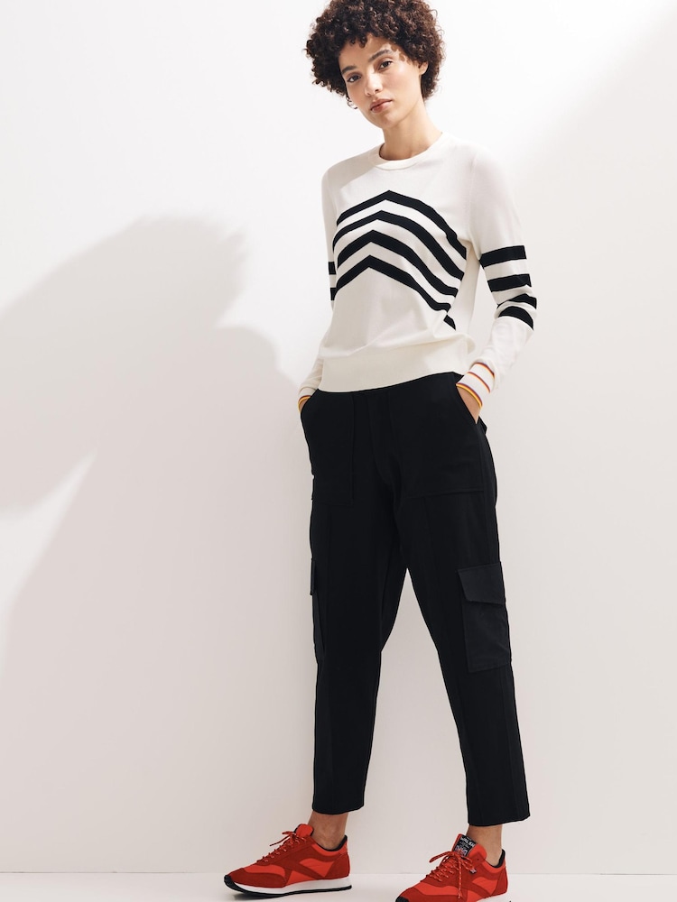 Label Collection Black Cropped Jersey Trousers - Image 2 of 4