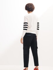 Label Collection Black Cropped Jersey Trousers - Image 3 of 4
