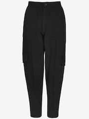 Label Collection Black Cropped Jersey Trousers - Image 4 of 4
