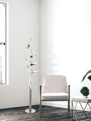 Searchlight Chrome Willow LED Floor Lamp - Image 1 of 4