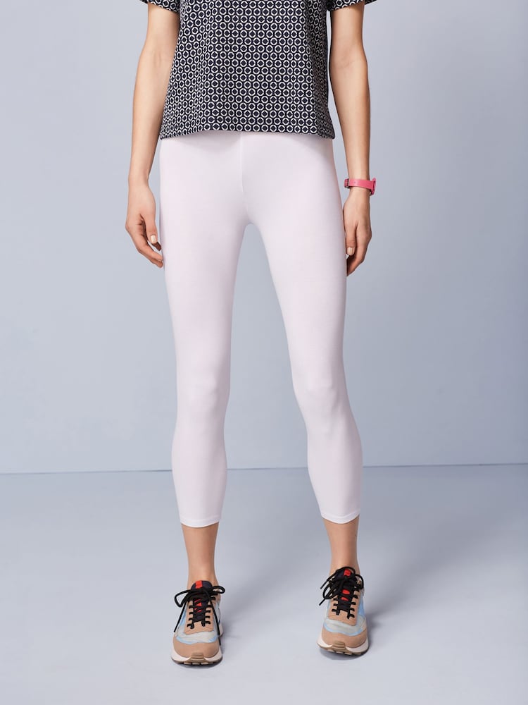 White Cropped Leggings - Image 1 of 3
