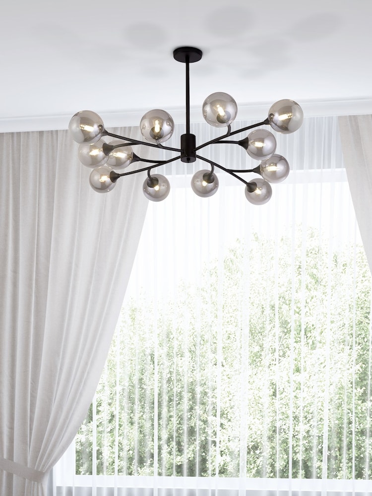 Searchlight Black Pala 12 Light Ceiling Light - Image 1 of 4