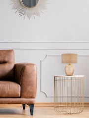 Searchlight Brass Bonnie Blush Glass Table Lamp Base - Image 1 of 4