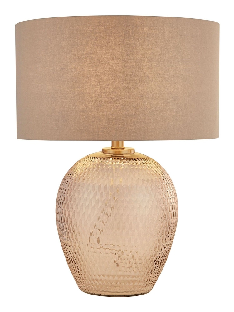 Searchlight Brass Bonnie Blush Glass Table Lamp Base - Image 2 of 4