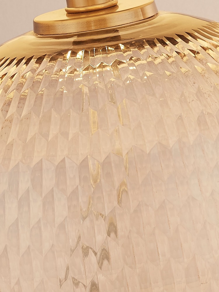 Searchlight Brass Bonnie Blush Glass Table Lamp Base - Image 4 of 4