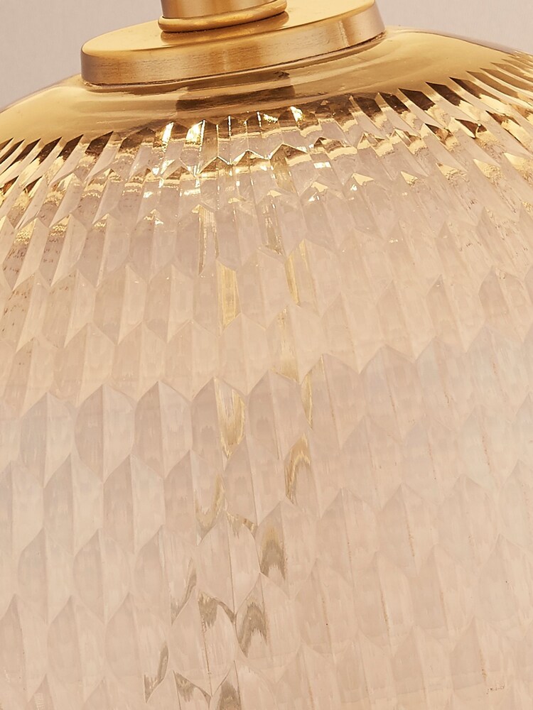 Searchlight Brass Bonnie Blush Glass Table Lamp Base - Image 4 of 4 Searchlight Brass Bonnie Blush Glass Table Lamp Base - Image 4 of 4