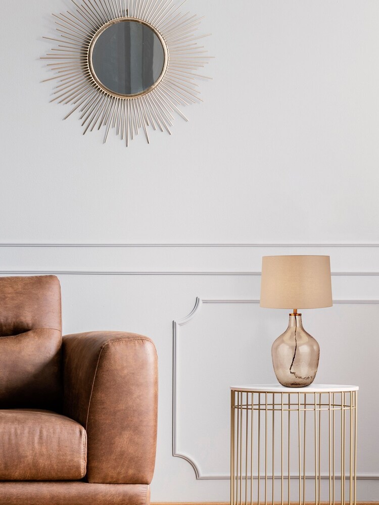 Searchlight Smoked Glass Daisy Table Lamp Base - Image 1 of 4 Searchlight Smoked Glass Daisy Table Lamp Base - Image 1 of 4