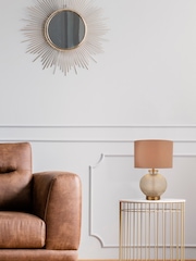 Searchlight Clear Glass/Brass Ella Table Lamp Base - Image 1 of 4