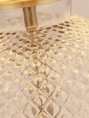 Searchlight Clear Glass/Brass Ella Table Lamp Base - Image 2 of 4