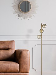 Searchlight Brass Poppy Floor Lamp - Image 1 of 4