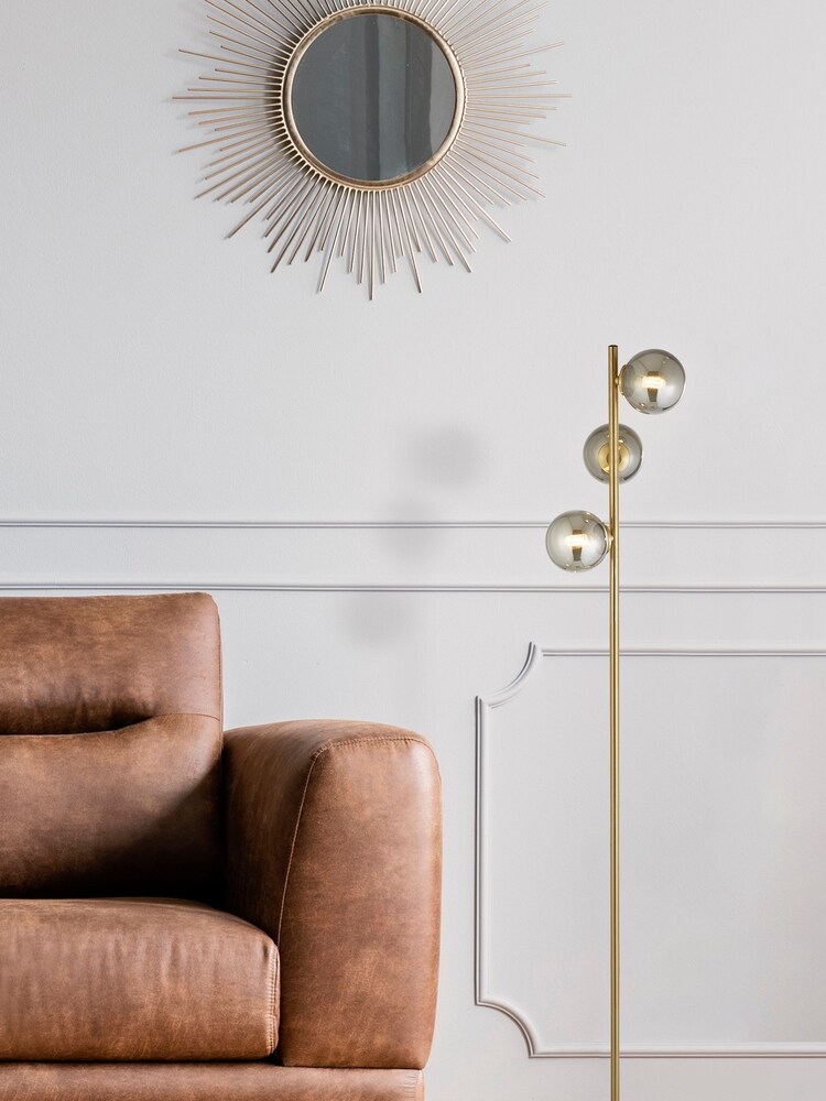 Searchlight Brass Poppy Floor Lamp - Image 1 of 4