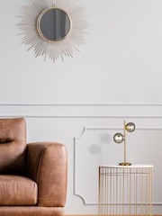 Searchlight Brass Alice Smoke Glass Table Lamp - Image 1 of 1