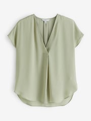 Sage Green Short Sleeve Overhead Top - Image 5 of 6
