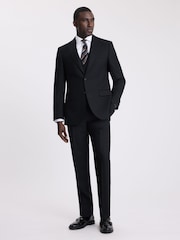 MOSS Navy Blue Regular Fit Twill Suit Jacket - Image 2 of 6