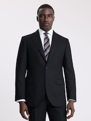 MOSS Navy Blue Regular Fit Twill Suit Jacket - Image 3 of 6