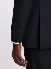 MOSS Navy Blue Regular Fit Twill Suit Jacket - Image 5 of 6