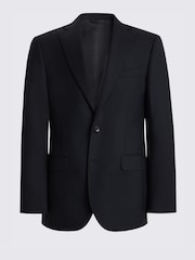 MOSS Navy Blue Regular Fit Twill Suit Jacket - Image 6 of 6