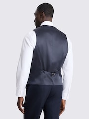 MOSS Navy Blue Regular Fit Twill Waistcoat - Image 2 of 3