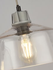 Searchlight Grey Maisie Clear Glass 3 Light Bar Ceiling Light Pendant - Image 2 of 4
