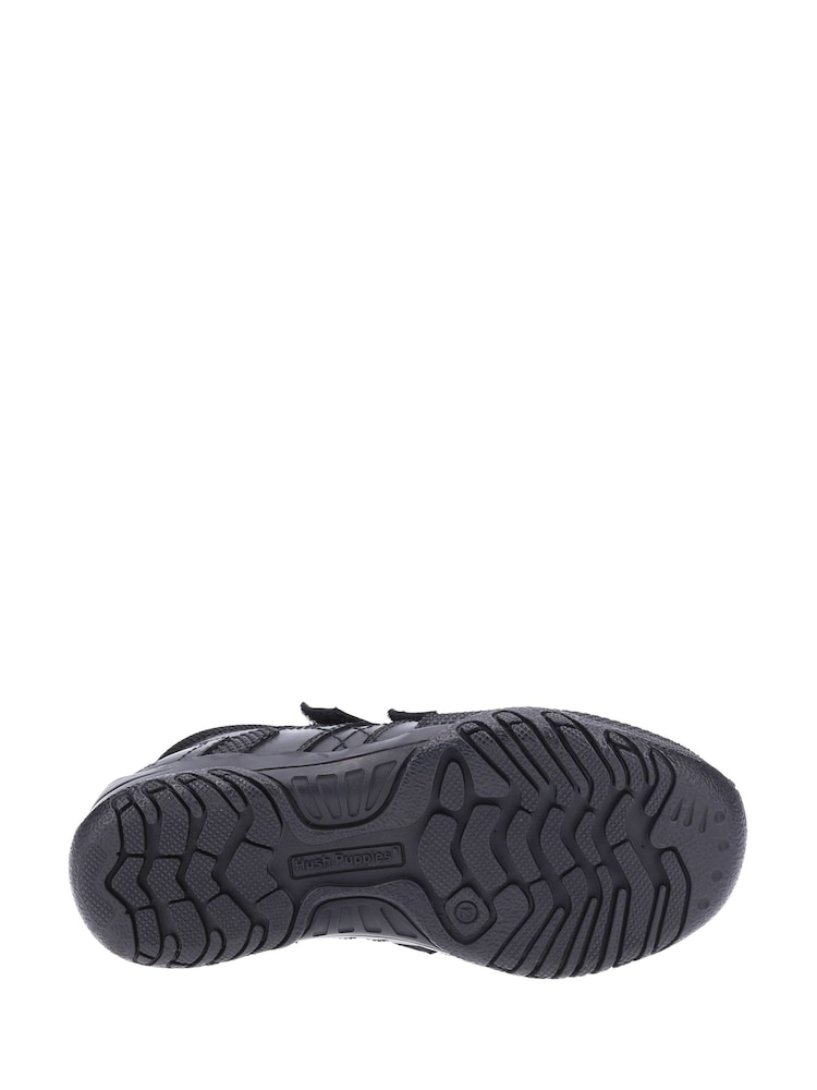 Hush Puppies 	Black Jezza Junior School Boots - Image 4 of 4