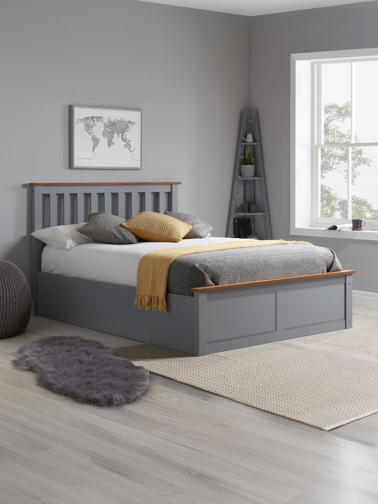 Birlea Stone Grey Austin Ottoman - Image 1 of 7 Birlea Stone Grey Austin Ottoman - Image 1 of 7