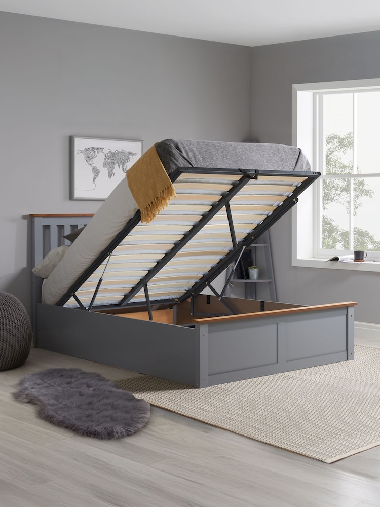 Birlea Stone Grey Austin Ottoman - Image 2 of 7 Birlea Stone Grey Austin Ottoman - Image 2 of 7