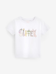 White Sister Short Sleeve Cotton Sister T-Shirt (3mths-7yrs) - Image 3 of 4