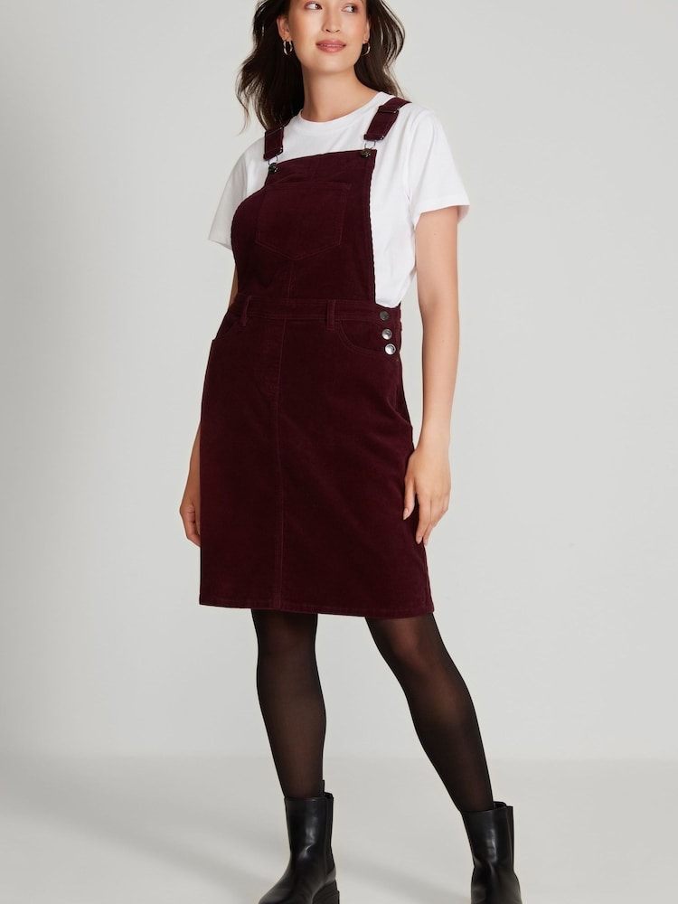 M&Co Red Pinafore Cord Dress - Image 1 of 5 M&Co Red Pinafore Cord Dress - Image 1 of 5