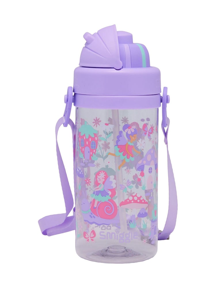 Smiggle Purple I Spy Teeny Tiny Plastic Drink Bottle With Strap 400Ml - Image 1 of 2 Smiggle Purple I Spy Teeny Tiny Plastic Drink Bottle With Strap 400Ml - Image 1 of 2