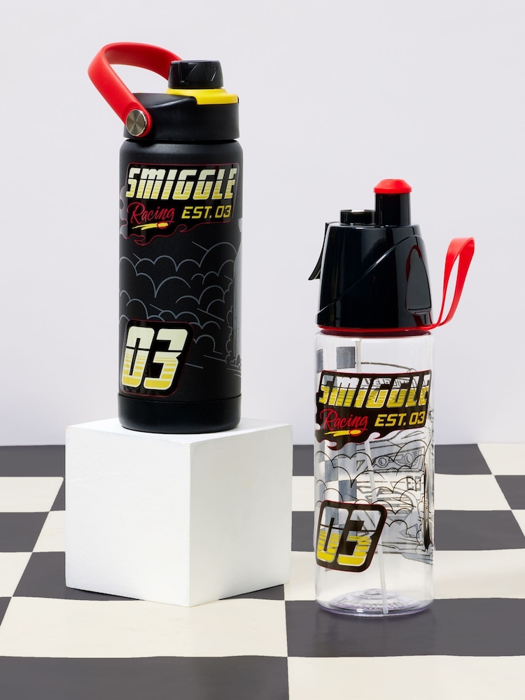 Smiggle Black Pit Stop Plastic Drink Bottle 560Ml - Image 2 of 2 Smiggle Black Pit Stop Plastic Drink Bottle 560Ml - Image 2 of 2