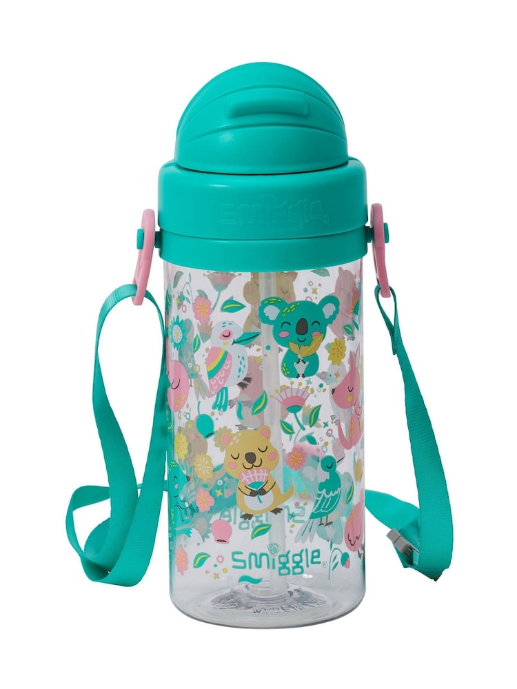 Smiggle Green I Spy Teeny Tiny Plastic Drink Bottle With Strap 400Ml - Image 1 of 2 Smiggle Green I Spy Teeny Tiny Plastic Drink Bottle With Strap 400Ml - Image 1 of 2