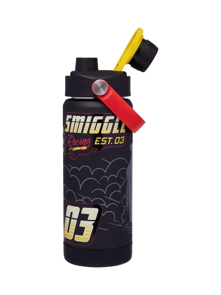 Smiggle Black Pit Stop Squiggle Stainless Steel Insulated Drink Bottle 550Ml - Image 2 of 2