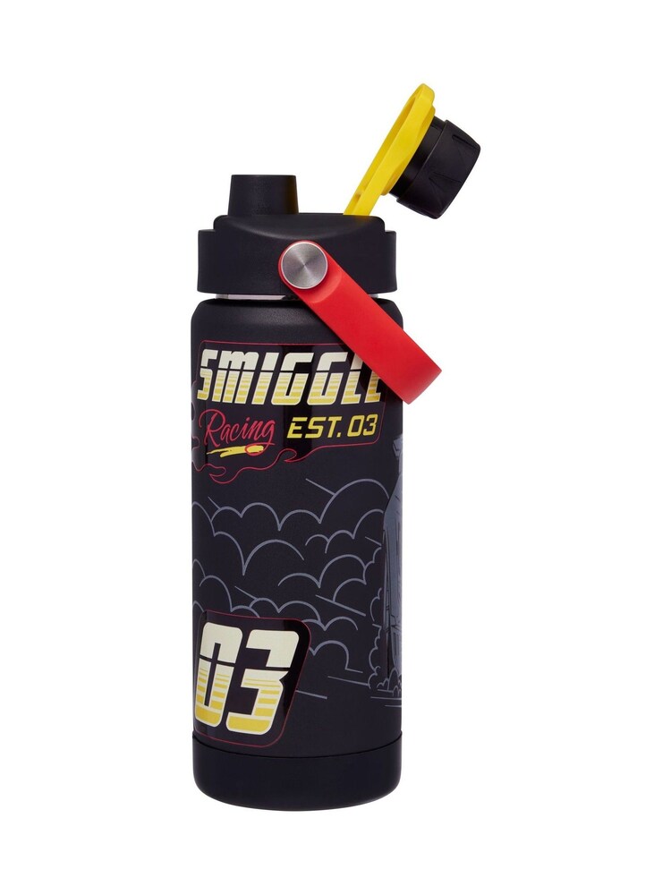 Smiggle Black Pit Stop Squiggle Stainless Steel Insulated Drink Bottle 550Ml - Image 4 of 4