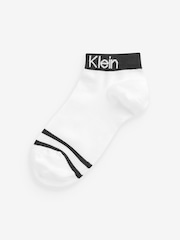 Calvin Klein White Logo Socks 2 Pack - Image 2 of 4