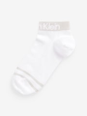 Calvin Klein White Logo Socks 2 Pack - Image 4 of 4