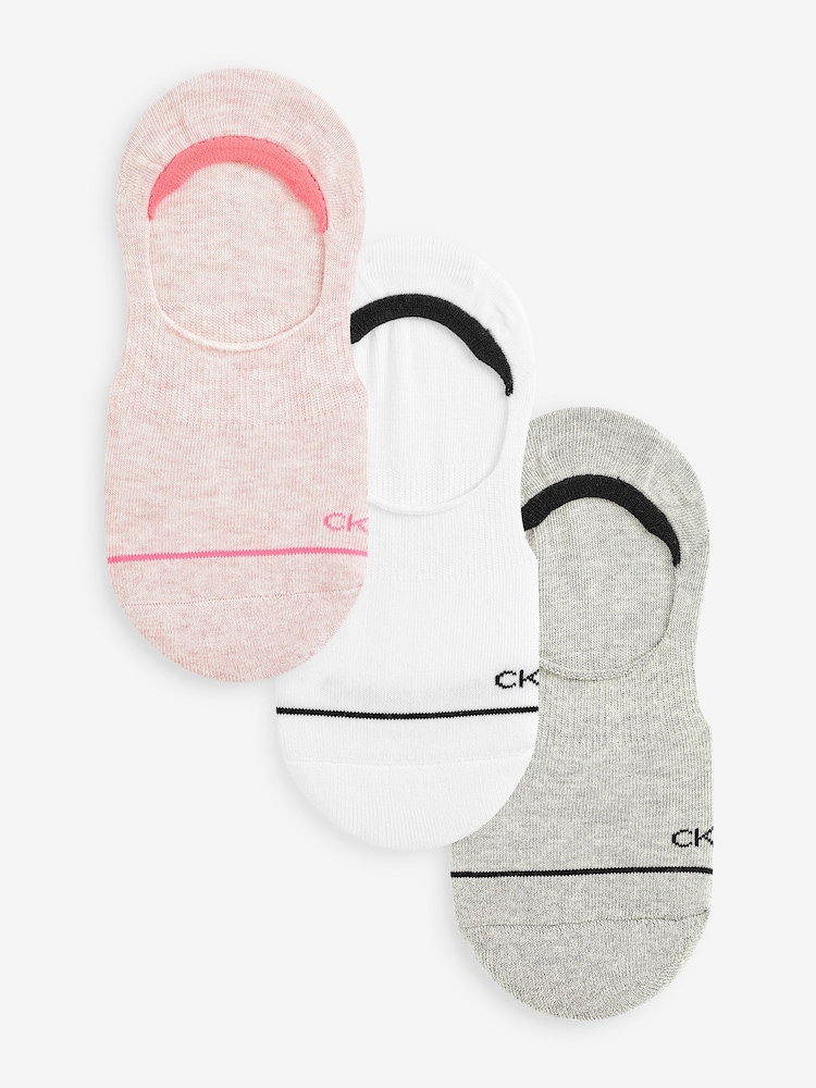 Calvin Klein Pink High Cut Socks 3 Pack - Image 1 of 4