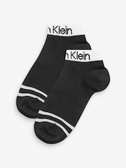 Calvin Klein Black Logo Socks 2 Pack - Image 2 of 3