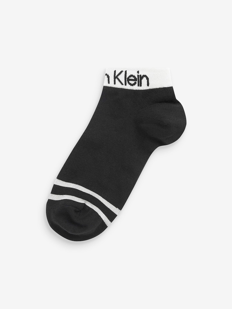 Calvin Klein Black Logo Socks 2 Pack - Image 3 of 3
